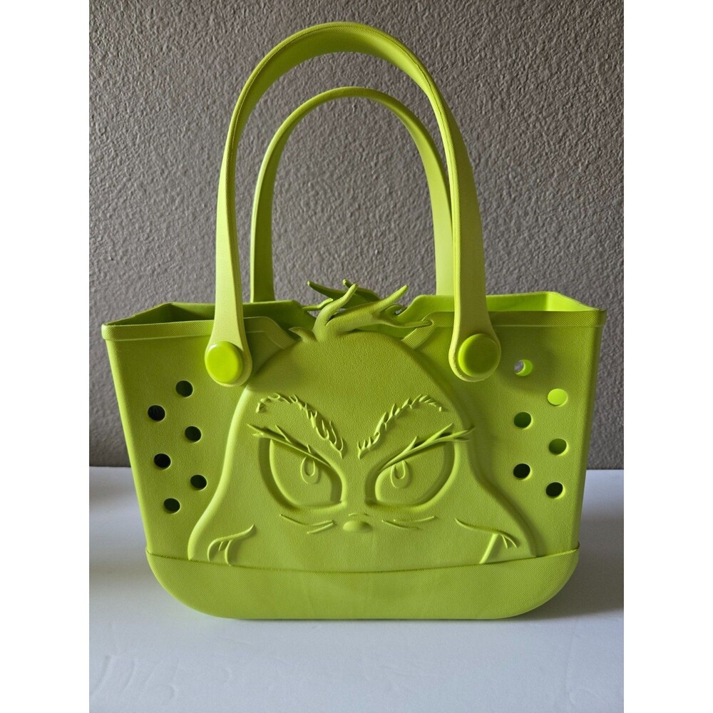 NWT Viral Hobby Lobby Grinch Green Tote Bag Embossed Logo